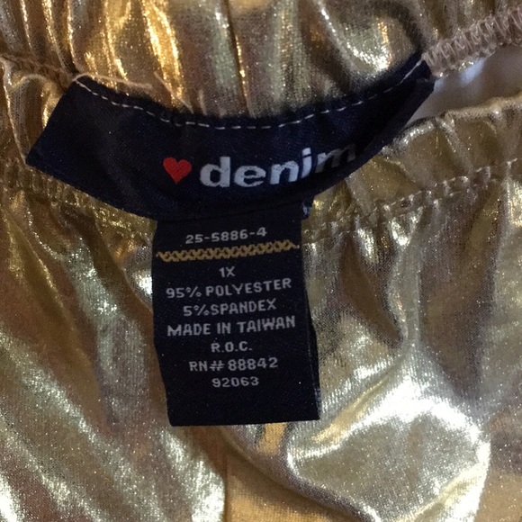 Gold color leggings - Picture 2 of 3